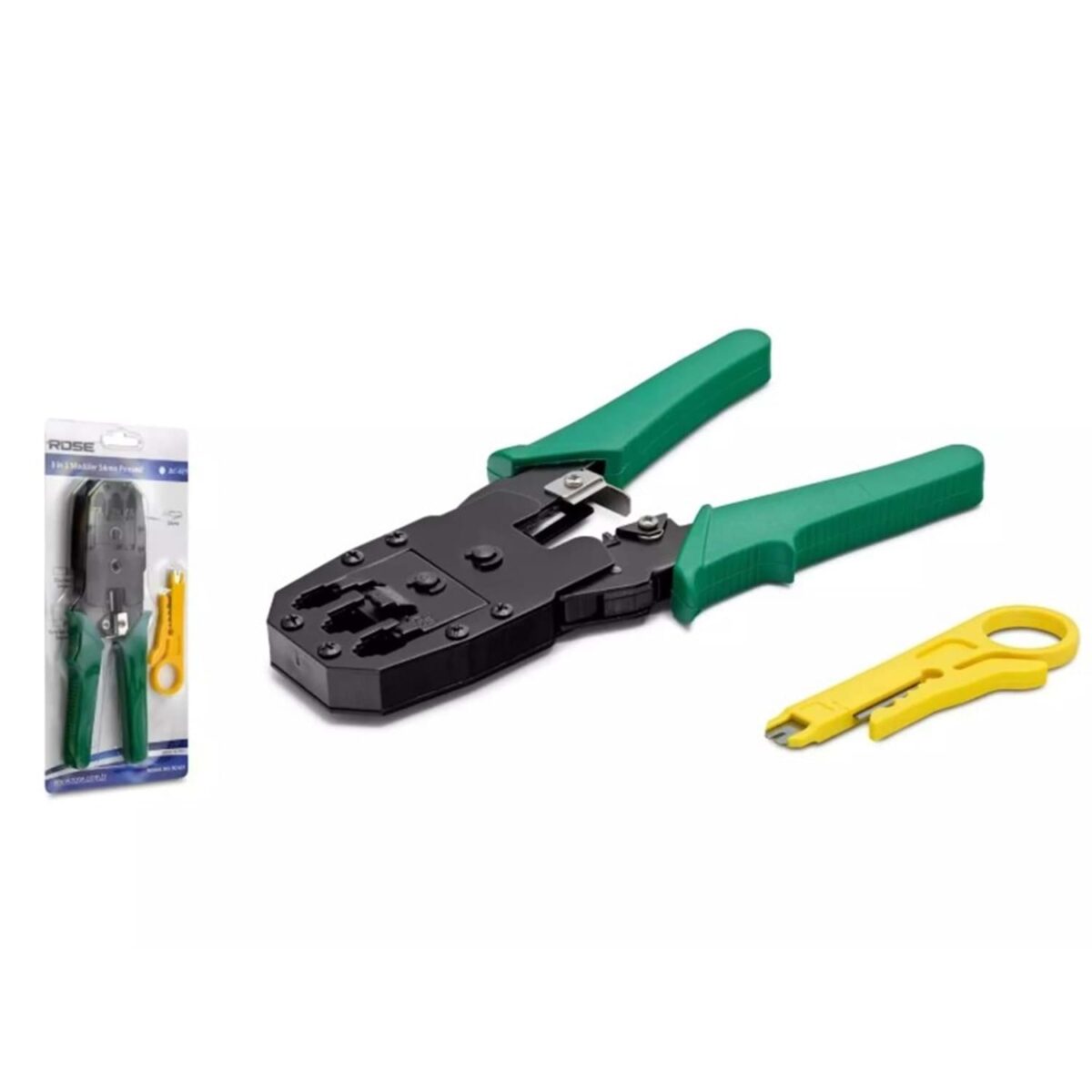 Rose RC-615 3'ü 1 Arada RJ45 ve RJ11 Ethernet Sıkma Pensesi ve Soyucu Seti - Görsel 2
