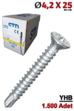 STD Matkap Uçlu Vida 4,2x25 mm YHB 1500 Adet - Görsel 2