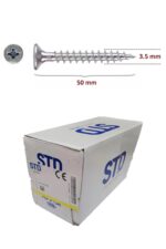 STD 3.5x50 mm Ağaç ve Sunta Vidası 500 Adet - Görsel 2