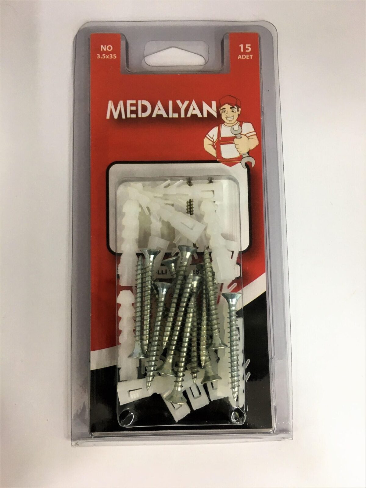 Medalyan 3.5x35 Dübel Vida Seti 15 Adet - Görsel 2