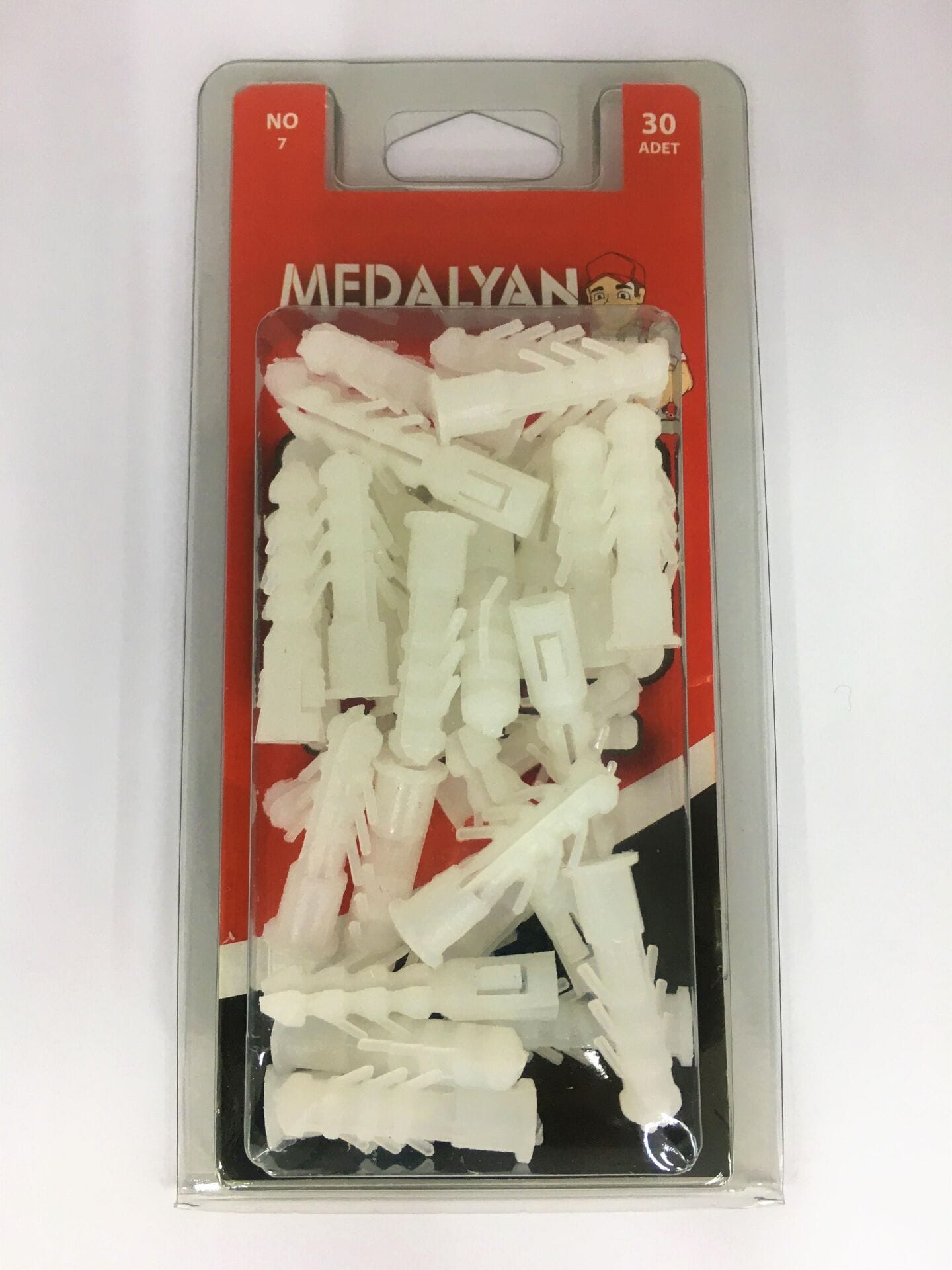 image1-3858 Medalyan No:7 Plastik Dübel 30'lu Paket - Görsel 1
