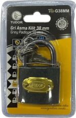 Tudor Asma Kilit Gri 38 Mm Blisterli - Görsel 2