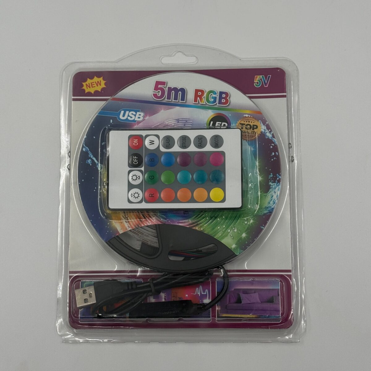PRINCO PR-3528 5 Metre RGB Şerit LED Uzaktan Kumandalı Aydınlatma - Görsel 2