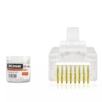ROSE RC-877 CAT6 EZ Style FU Konnektör Gold 100'lü Paket - Görsel 2