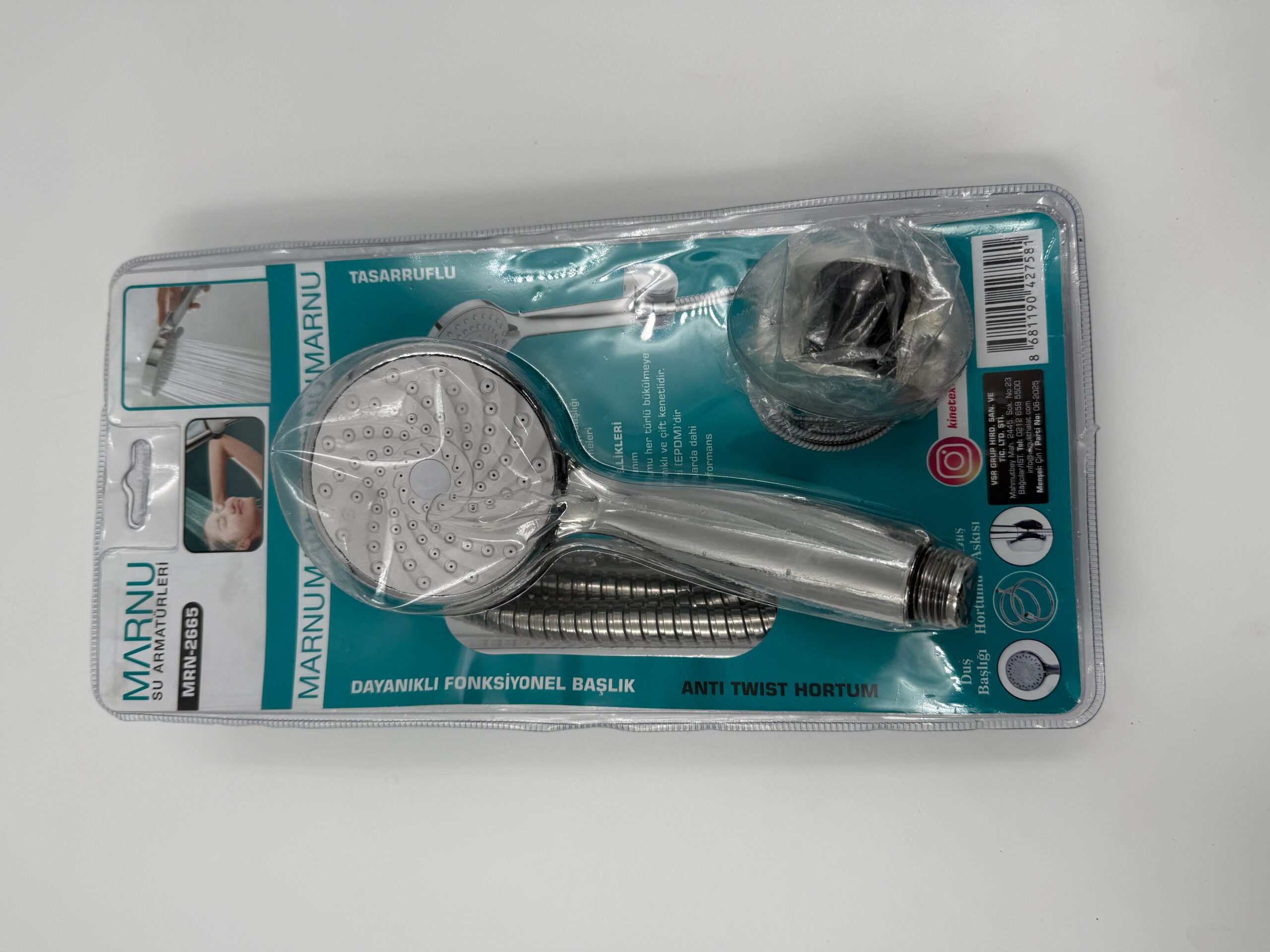 image1-4147 Marnu MRN-2665 Tasarruflu Fonksiyonel Duş Başlığı Seti - Görsel 1