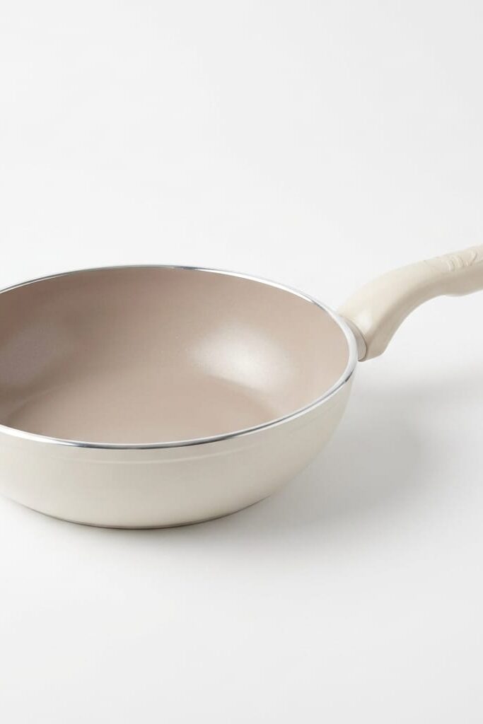Korkmaz Ornella A3984 24 cm Granit Wok Tava - Vanilya