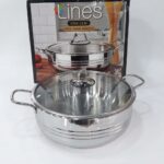 Lines Oscar 30 cm Çelik Basık Tencere