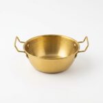 Metal Gold Çift Kulplu 13 cm Dekoratif Servis Tabağı