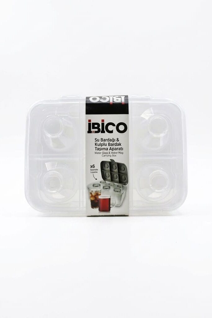 İbico K17-0026LI 6'lı Şeffaf Bardak Taşıma Aparatı