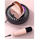 Auris KLN280 RGB Ledli Taşınabilir Karaoke Mikrofonlu Bluetooth Hoparlör - Pembe