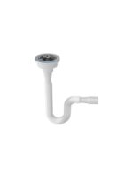 Körüklü Mutfak Lavabo Sifonu Çöpmak Kafalı Esnek Krom 1151