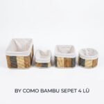 By Como 4 lü Bambu Sepet Seti
