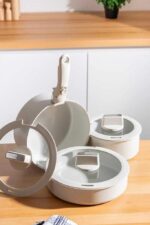 Acar Kitchen Beyond Ultimate Pro 7 Parça Döküm Tencere Seti Krem