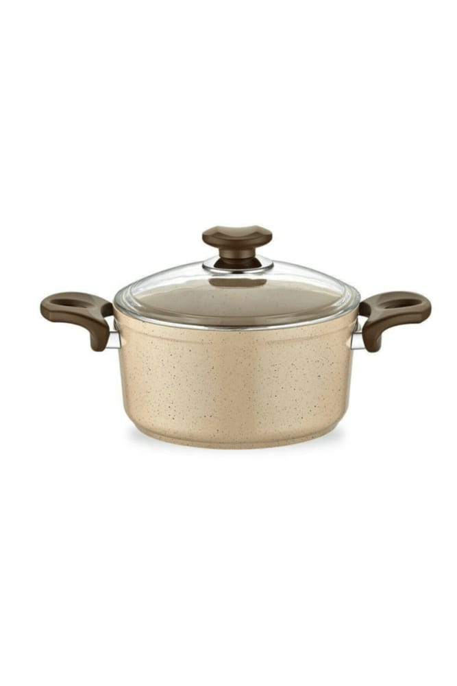 Gülsan 4579 Safran Derin Granit Tencere 18 cm Bej