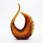 Amber Cam Kıvrım Motif Dekor