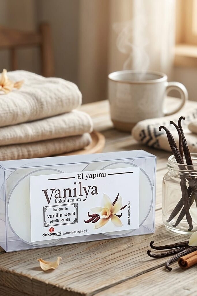 Dekomum 2'li Kapsül Kokulu Vanilyalı Mum Seti
