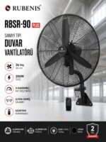 Rubenis RBSR-90 Plus 26 İnç 66 cm Uzaktan Kumandalı Sanayi Tipi Duvar Vantilatörü