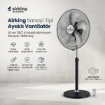 Airking 150W Sanayi Tipi Ayaklı Vantilatör 50 cm 5 Kanatlı Uzaktan Kumandalı