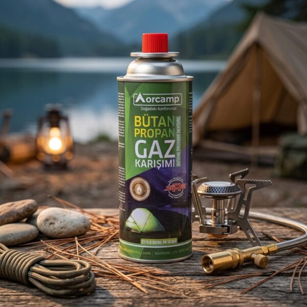 Aorcamp 227g Bütan Propan Gaz Kartuşu - Güvenlik Sistemli
