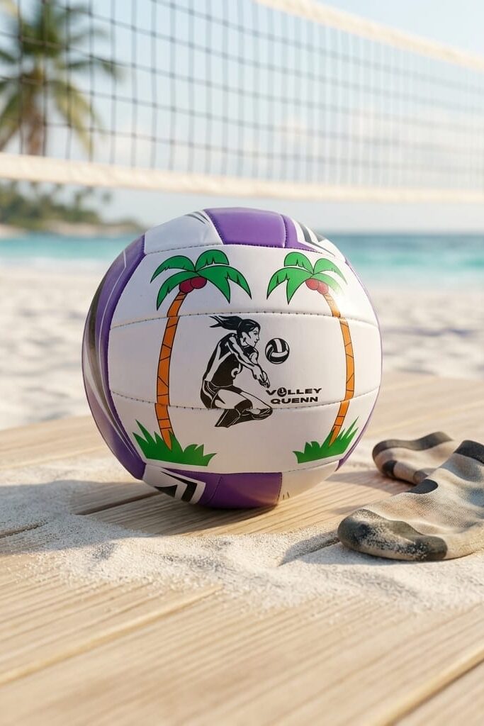 Voleybol Topu Antrenman ve Maç Topu Mor Desenli