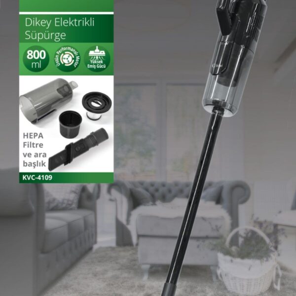 Kiwi KVC 4109 2'si 1 Arada Dikey ve El Tipi Kablolu Elektrikli Süpürge - Siyah