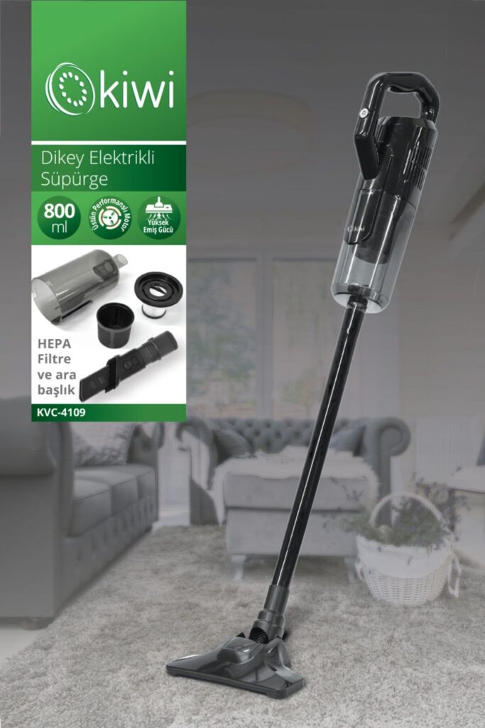 Kiwi KVC 4109 2'si 1 Arada Dikey ve El Tipi Kablolu Elektrikli Süpürge - Siyah