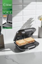 Kiwi KSM-2405 750 W Mini Tost Makinesi Siyah
