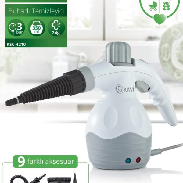 Kiwi Ksc4210 1100W 9 Aparatlı Buharlı Temizleyici