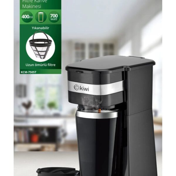 Kiwi KCM-7505 Termoslu Kişisel Filtre Kahve Makinesi 400 ml