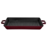 Lava Döküm Dikdörtgen Izgara Tavası 26x32cm Bordo