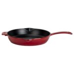 LAVA Yuvarlak Döküm Demir Kızartma Tavası 28 cm Bordo