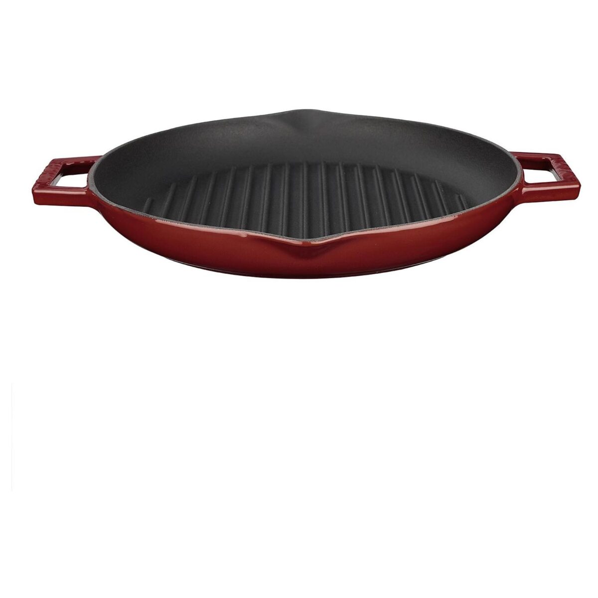 LAVA Yuvarlak Döküm Demir Izgara Tava Bordo 26 cm