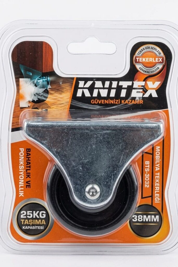 Knitex BTS-3032 38mm Sabıt Mobilya Tekerleği 25kg Taşıma Kapasiteli