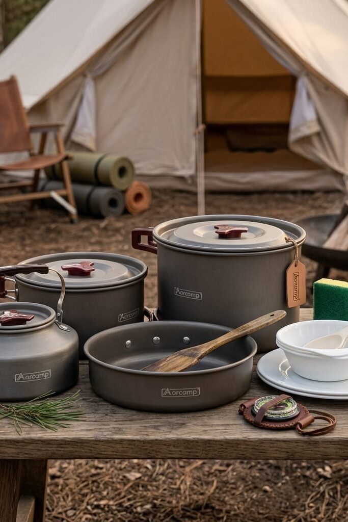 Orcamp OUT-1050 4 Parça Kamp Tencere Seti Anodize Alüminyum