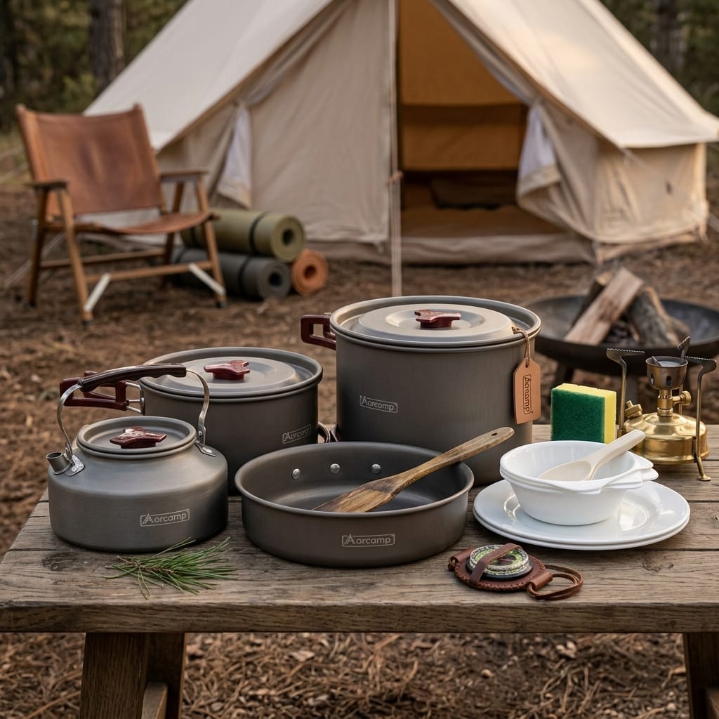 Orcamp OUT-1050 4 Parça Kamp Tencere Seti Anodize Alüminyum