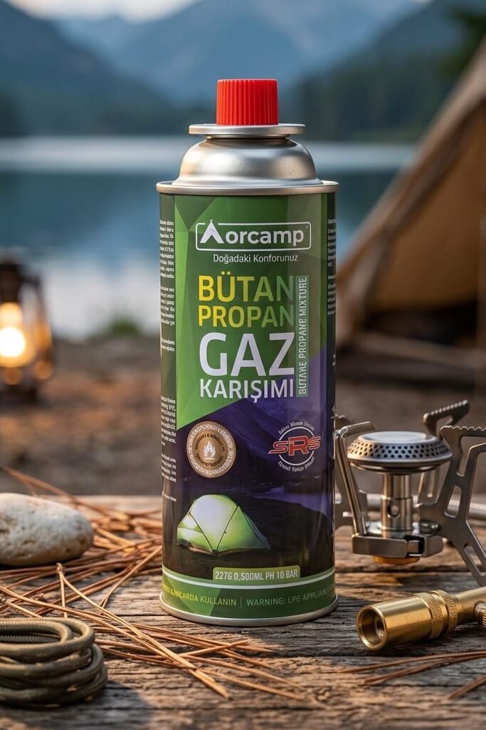 Aorcamp 227g Bütan Propan Gaz Kartuşu - Güvenlik Sistemli