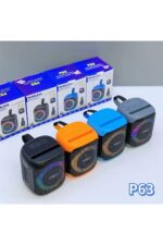 Rose SP-404 Taşınabilir Şarjlı RGB Işıklı Bluetooth Hoparlör Siyah