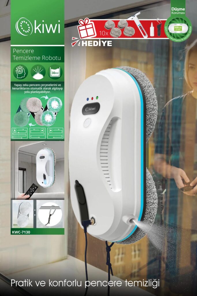Kiwi KWC-7130 Uzaktan Kumandalı Otomatik Cam Silme Robotu
