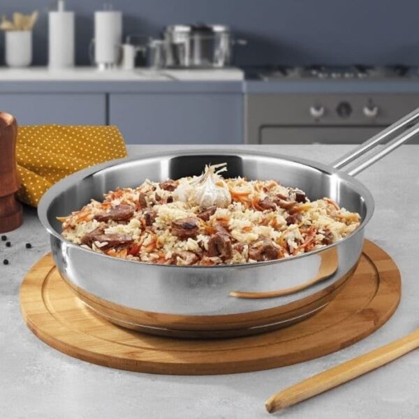 Lines Oscar Metal Kulp Paslanmaz Çelik Tava 24 CM