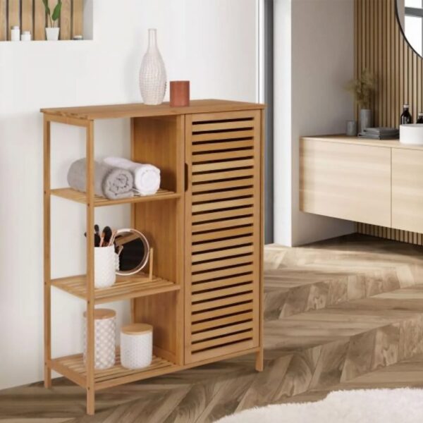 Mien Bambu Çamaşır Dolabı JW-22990 | 66x87x33 cm Banyo Dolabı