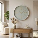 Revello 2024 Dekoratif Duvar Saati 50x50 cm Yeşil Krem - Görsel 2