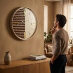 Revello 50 cm Pleksi Dekoratif Duvar Saati Toprak Rengi Modern Tasarım - Görsel 2