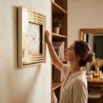 Revello 49x49 cm Dekoratif Kare Duvar Saati Krem Karışık Renk - Görsel 2