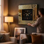 Revello 49x49 cm Dekoratif Kare Siyah Duvar Saati Modern Tasarım - Görsel 2
