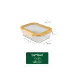 Bambum Moira 1040 ml Cam Kapaklı Kilitli Saklama Kabı - Hava Geçirmez - Görsel 2