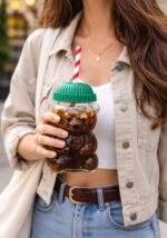 GOGY BEAR-CAM BARDAK PİPETLİ 500 ml - Görsel 2