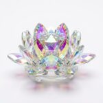 Kristal Lotus Çiçeği Dekoratif Obje Büyük Boy – Cam Biblo Süs Eşyası - Görsel 2