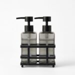 Tutku Home Metal Stand İkili Cam Sıvı Sabunluk - Görsel 2