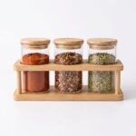 Tutku Home Bambu Standlı 3'lü Cam Baharat Takımı - Görsel 2