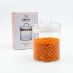 ZBERN Sızdırmaz Depolama Erzak Bakliyat Cam Saklama Kabı Çay Kahve Saklama Kutusu-500 ml - Görsel 2